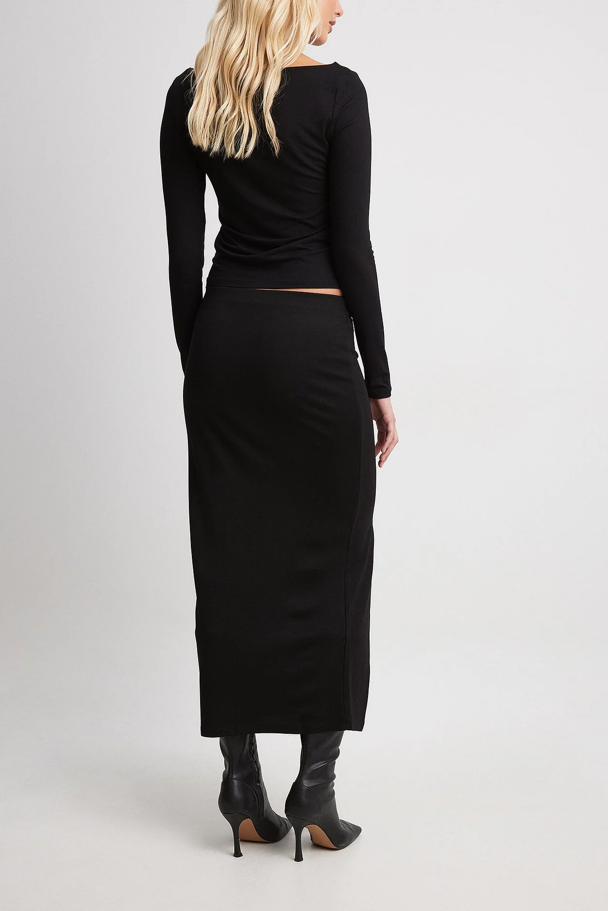 Jersey-Midirock mit Schlitz