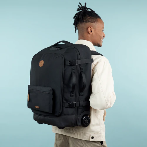 Berlin small black 2-wheel soft suitcase