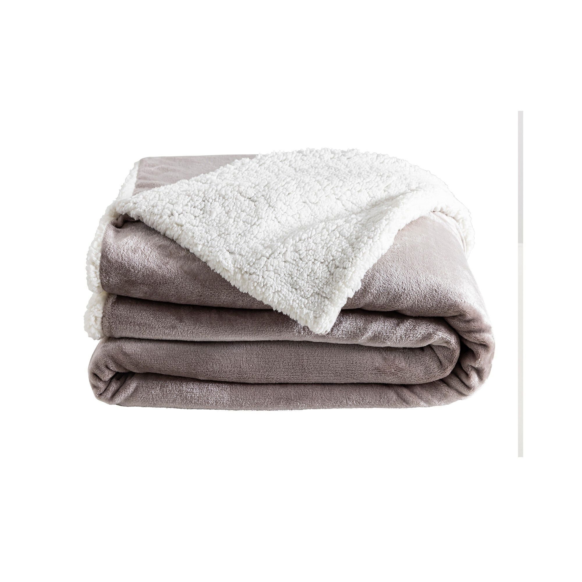 Couverture double face polaire et sherpa