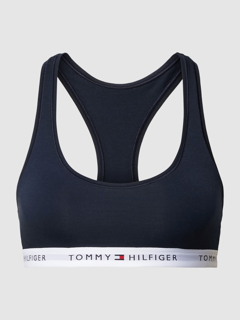 Bralette mit Racerback Modell 'UNLINED' in dunkelblau