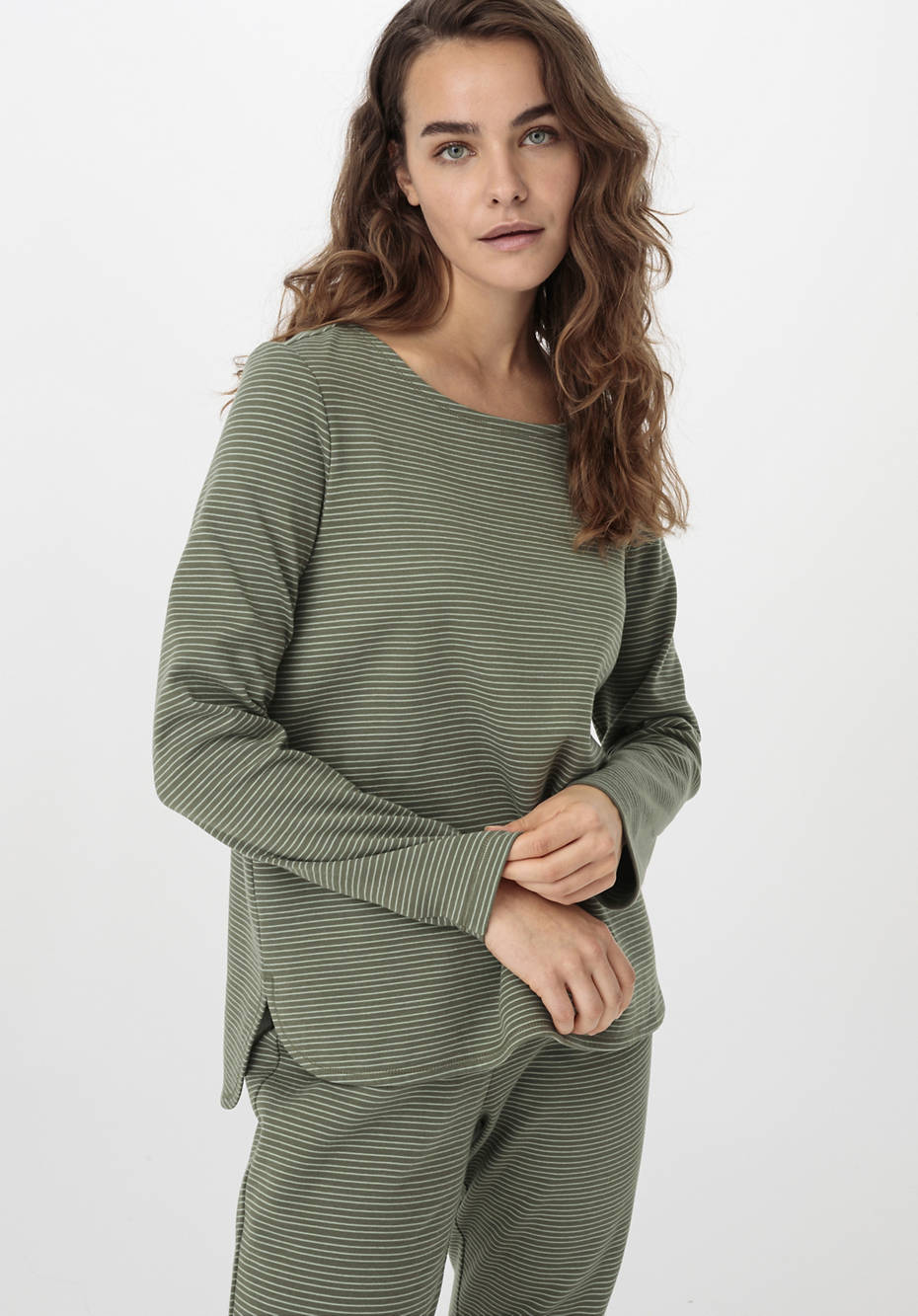 Langarm-Schlafshirt aus reiner Bio-Baumwolle