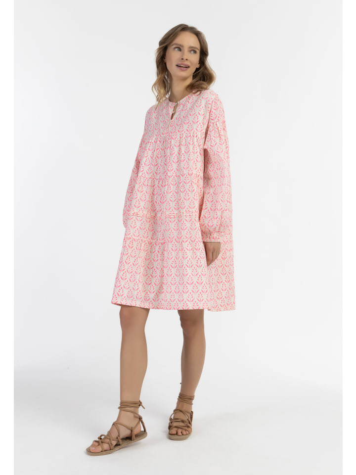 IZIA Midikleid Mit Allover-Print in Neon Pink günstig kaufen