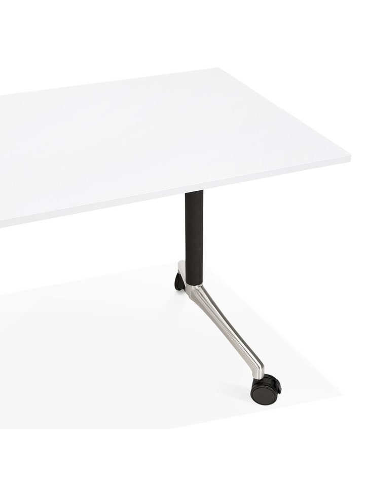 KADIMA DESIGN Schreibtisch faltbar 140x70 cm platzsparend, kleine Räume in Weiß günstig kaufen