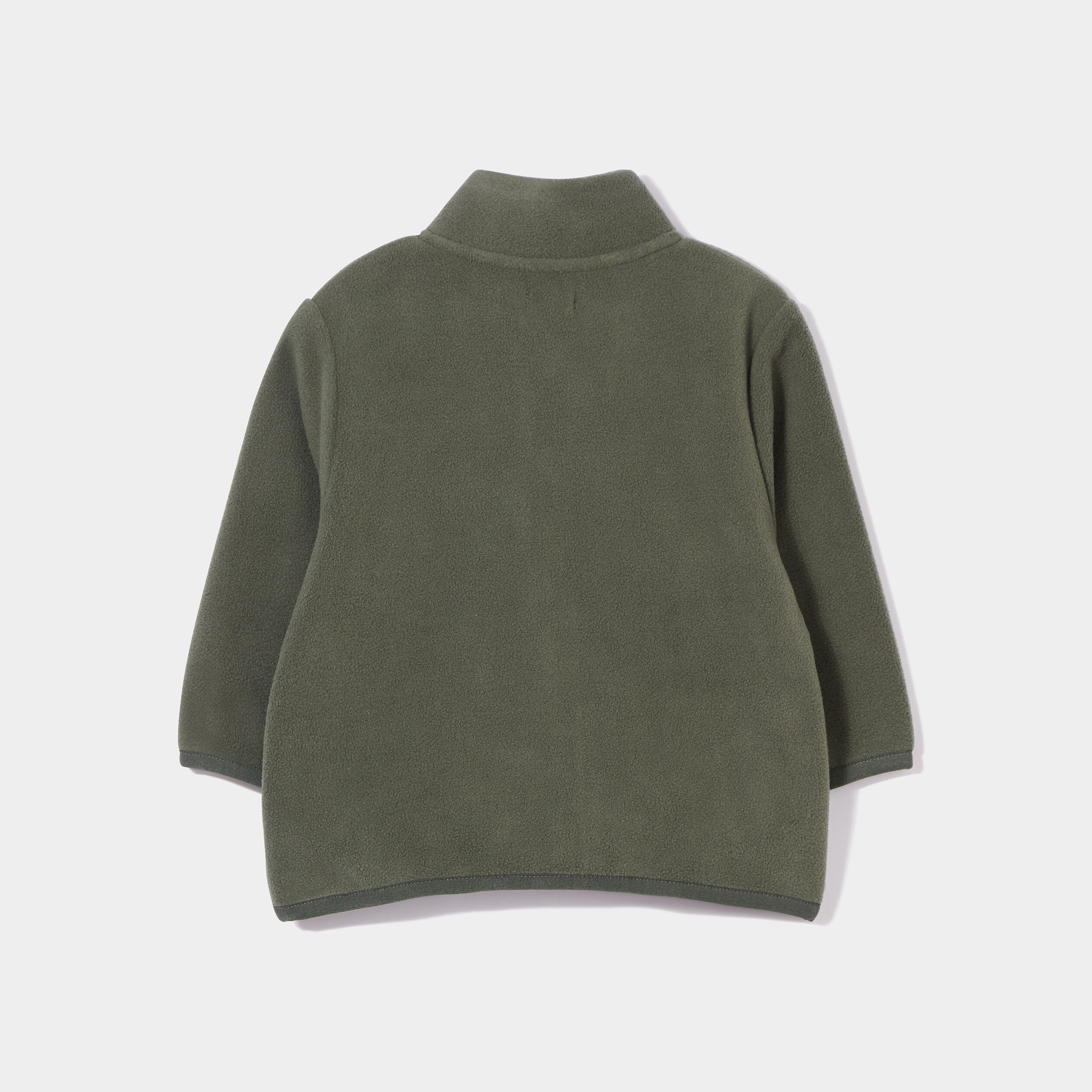 GIlet polaire zippé broderie fantaisie vert kaki bébé garçon | La Halle