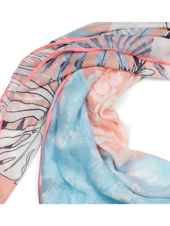 styleBREAKER Halstuch in Hellblau-Apricot günstig kaufen onesize