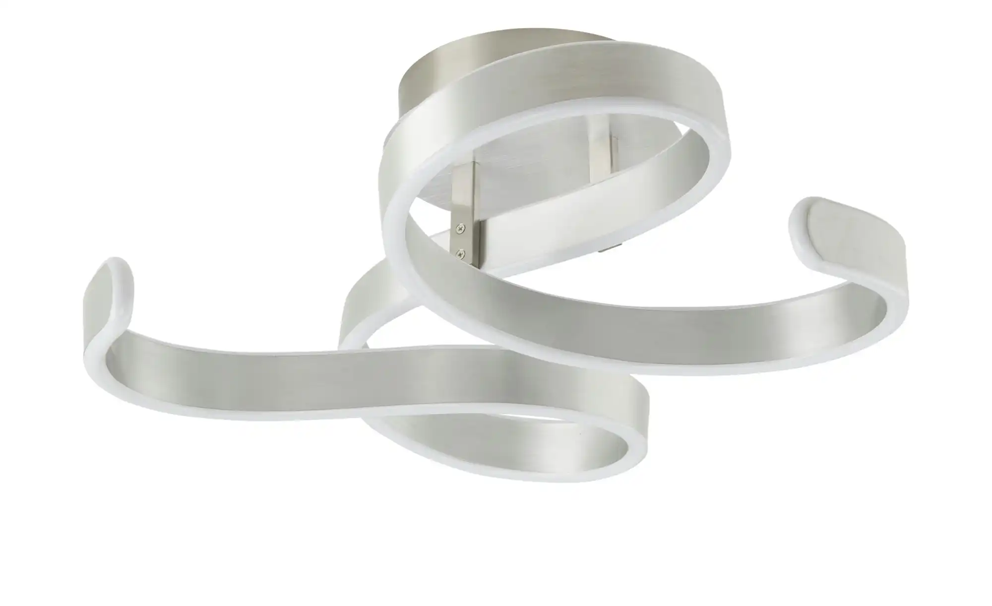 Trio LED-Deckenleuchte, 1-flammig, alufarben, geschwungen