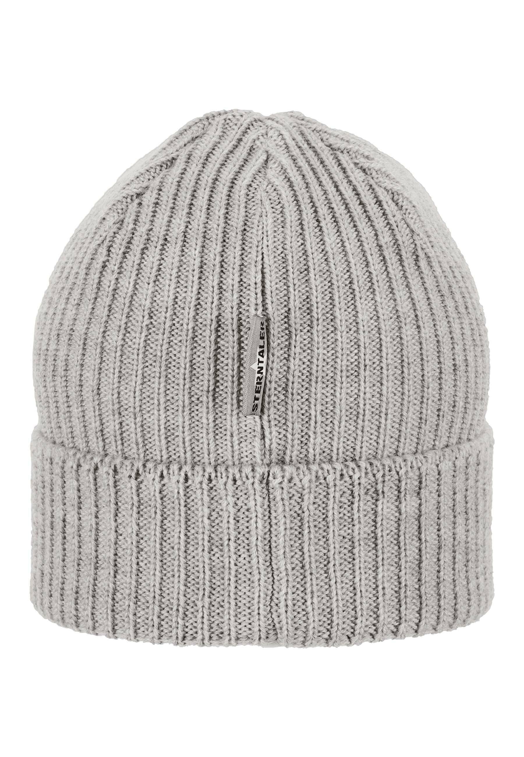 Strickmütze Baby aus Merinowolle mit Umschlag