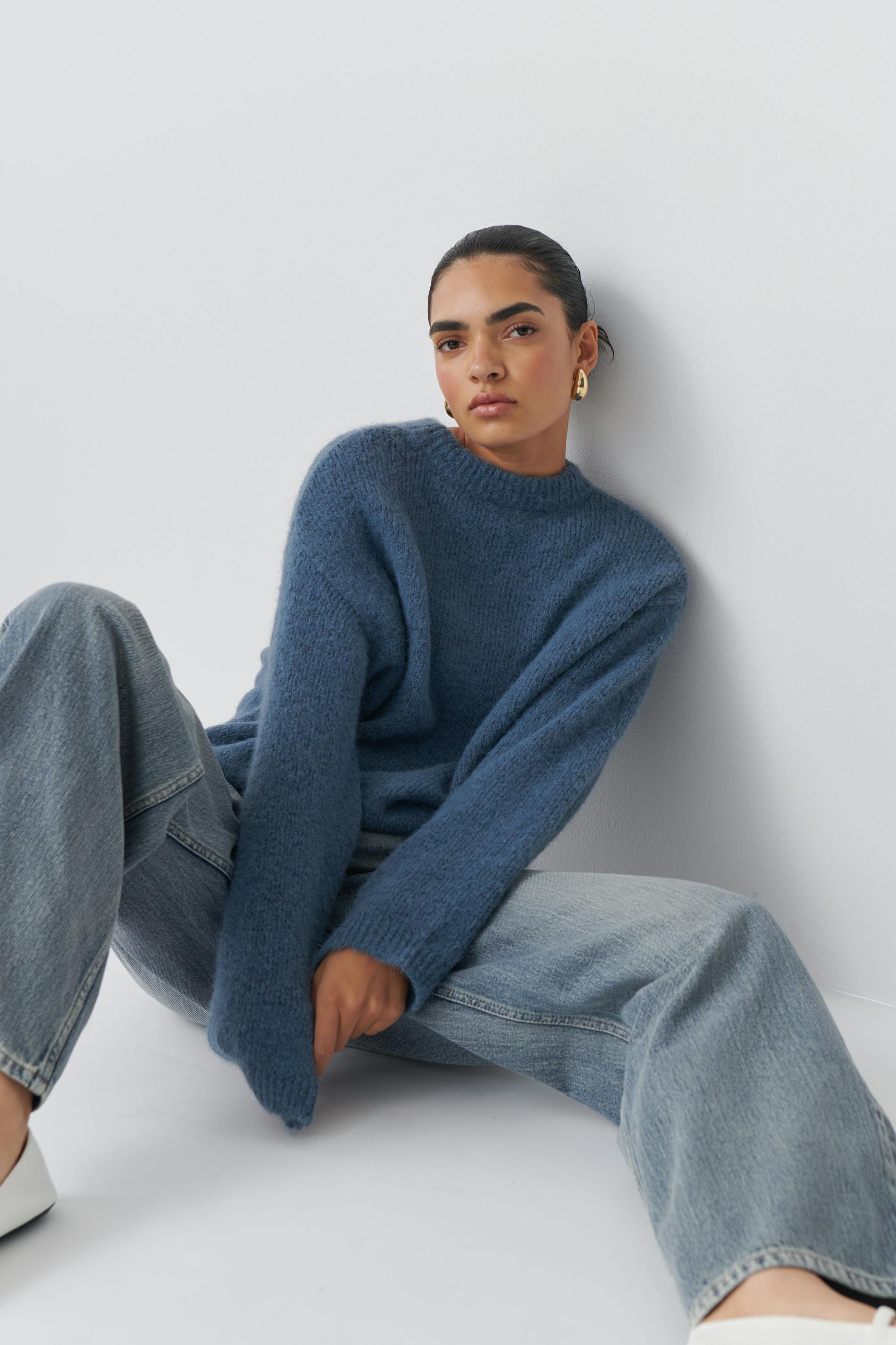 Boxy knitted sweater