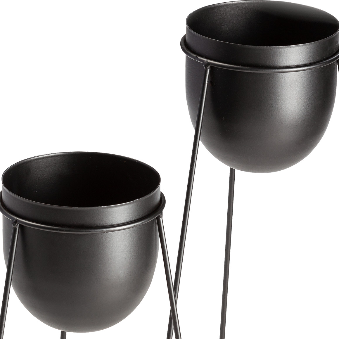 2 Pflanztöpfe aus Metall
