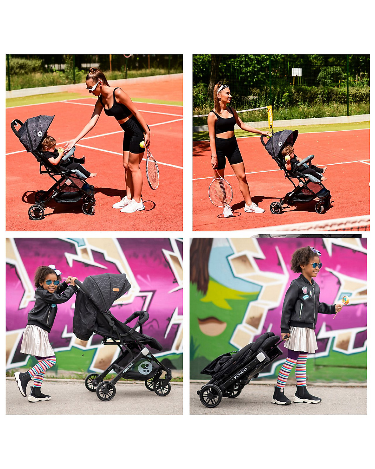 Kinderwagen Fiorano faltbar, Ablagekorb, Frontbügel abnehmbar, Bremse Buggys