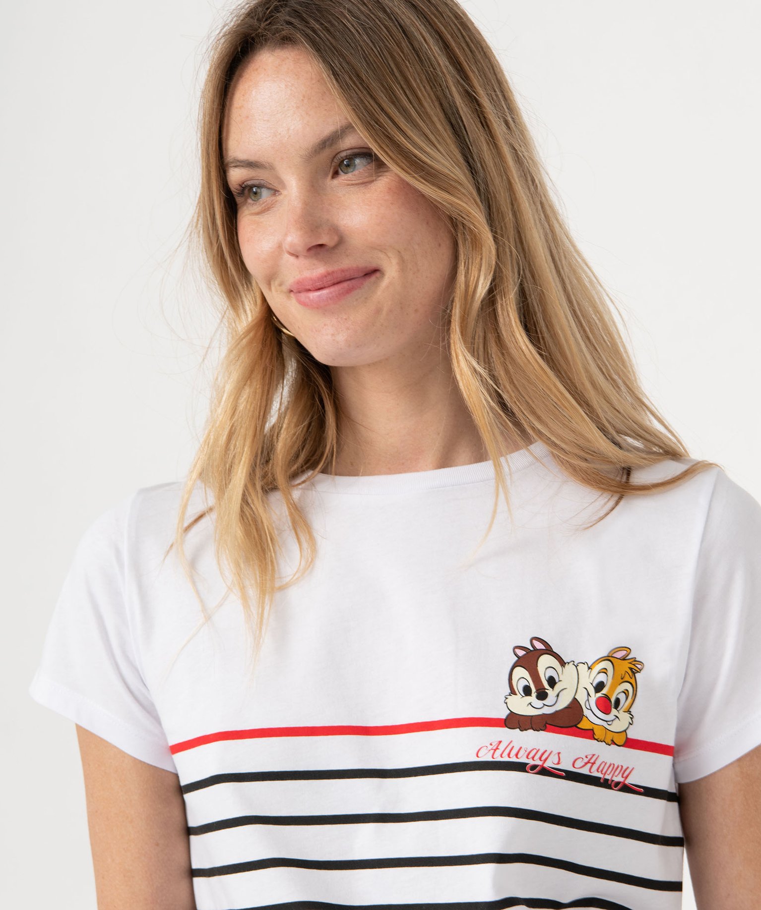 Tee-shirt droit manches courtes à rayures femme - DS raye | GEMO