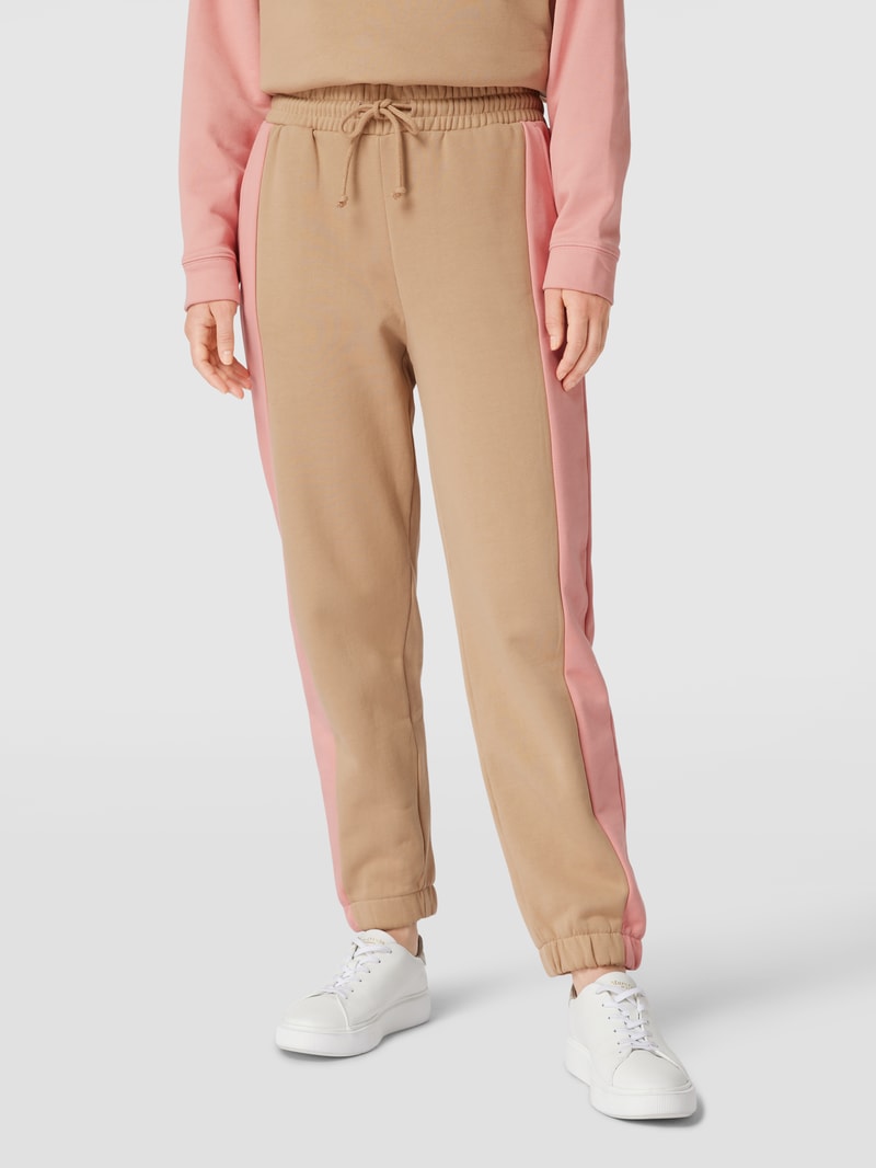 Sweatpants mit elastischen Abschlüssen in sand