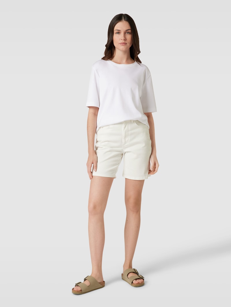 Shorts mit Label-Details Modell 'Vijo' in offwhite
