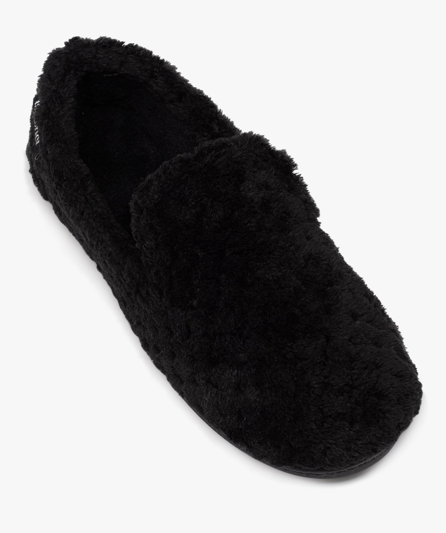 Chaussons femme pantoufles fourrées unies - Isotoner noir | GEMO
