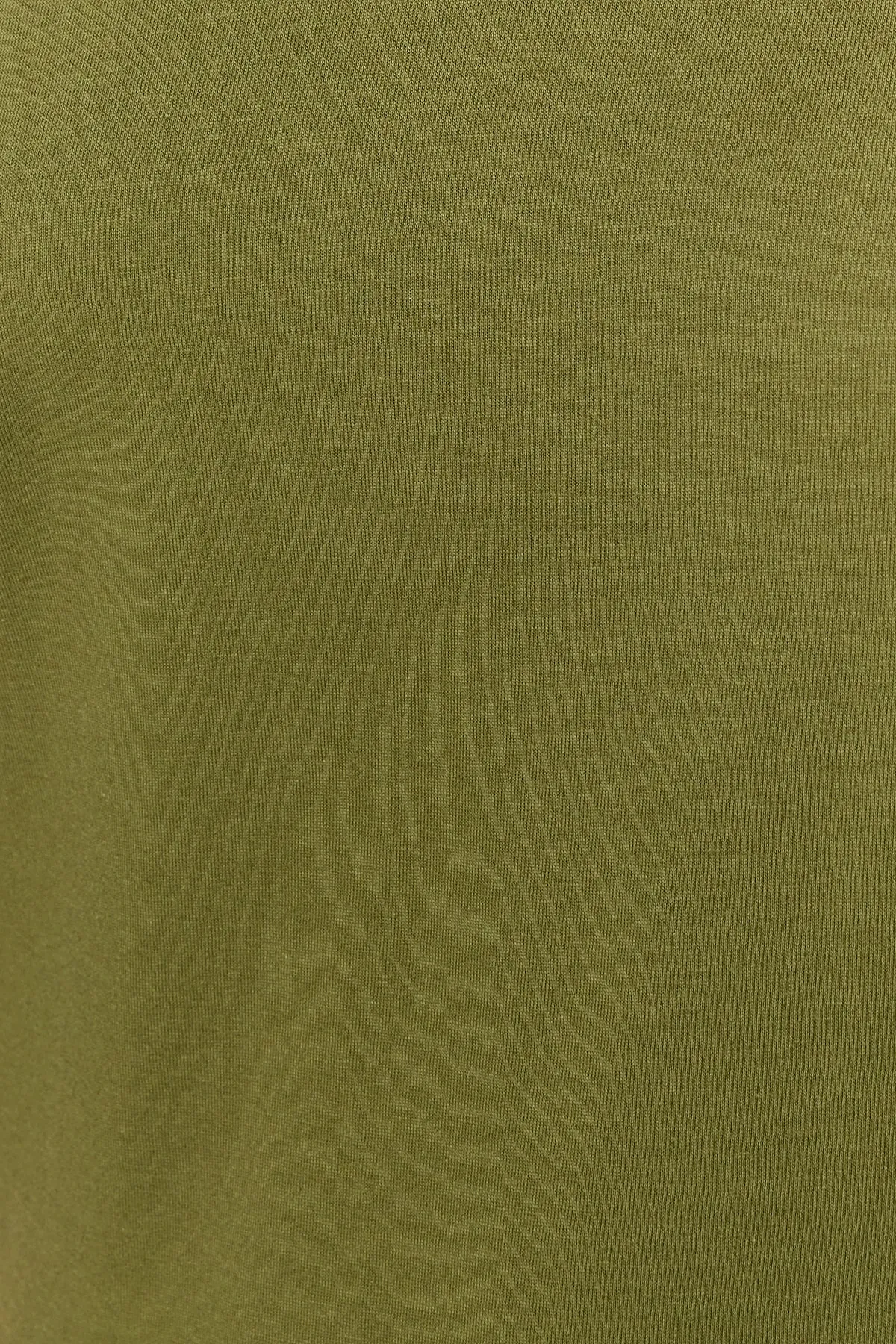 Trendyol Collection  Khaki-Beige, 100 % Baumwolle, 2er-Pack Basic-Strick-T-Shirts mit V-Ausschnitt TWOSS23TS00002