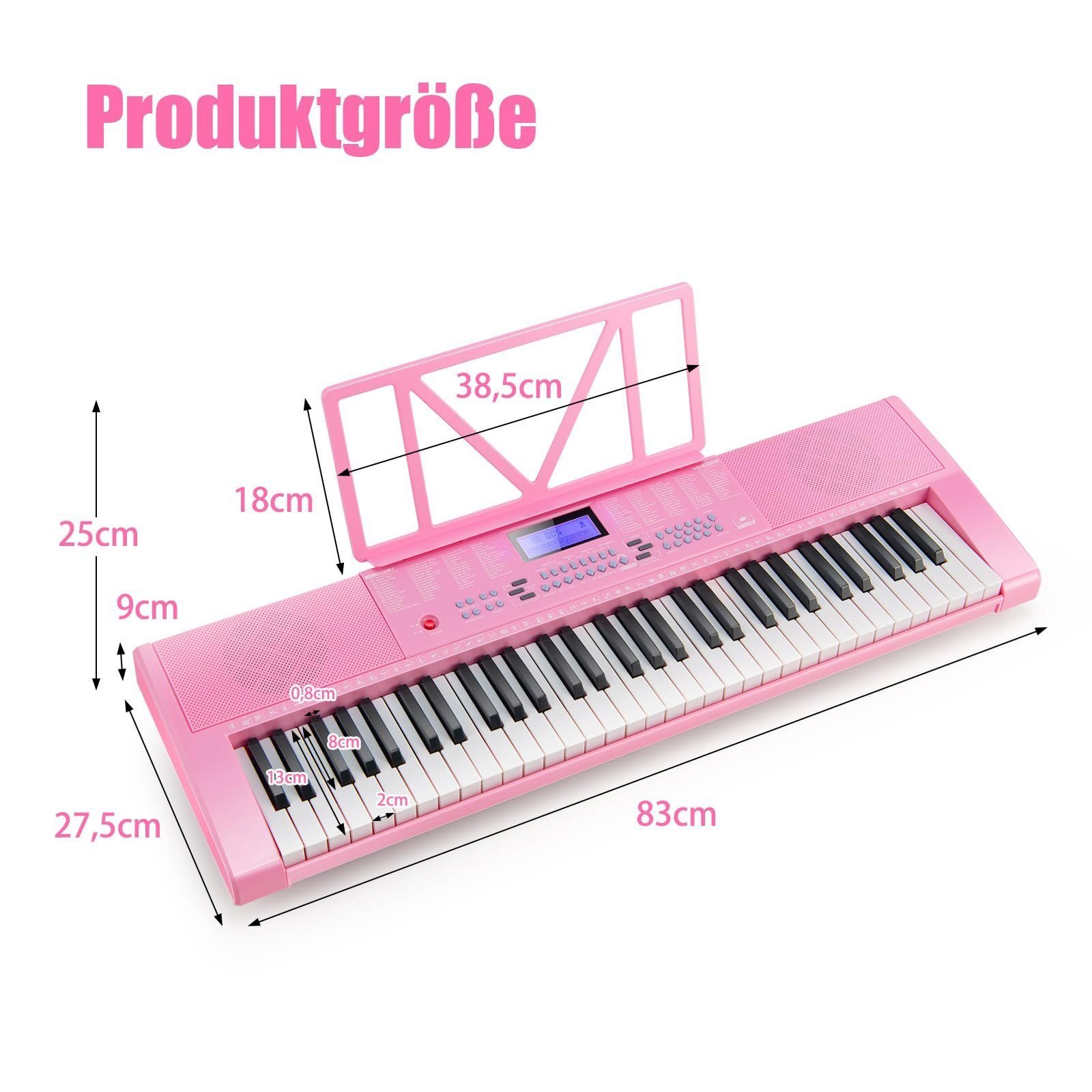 COSTWAY Home Keyboard, 61 Tastatur, mit 255 Rhythmen & Töne