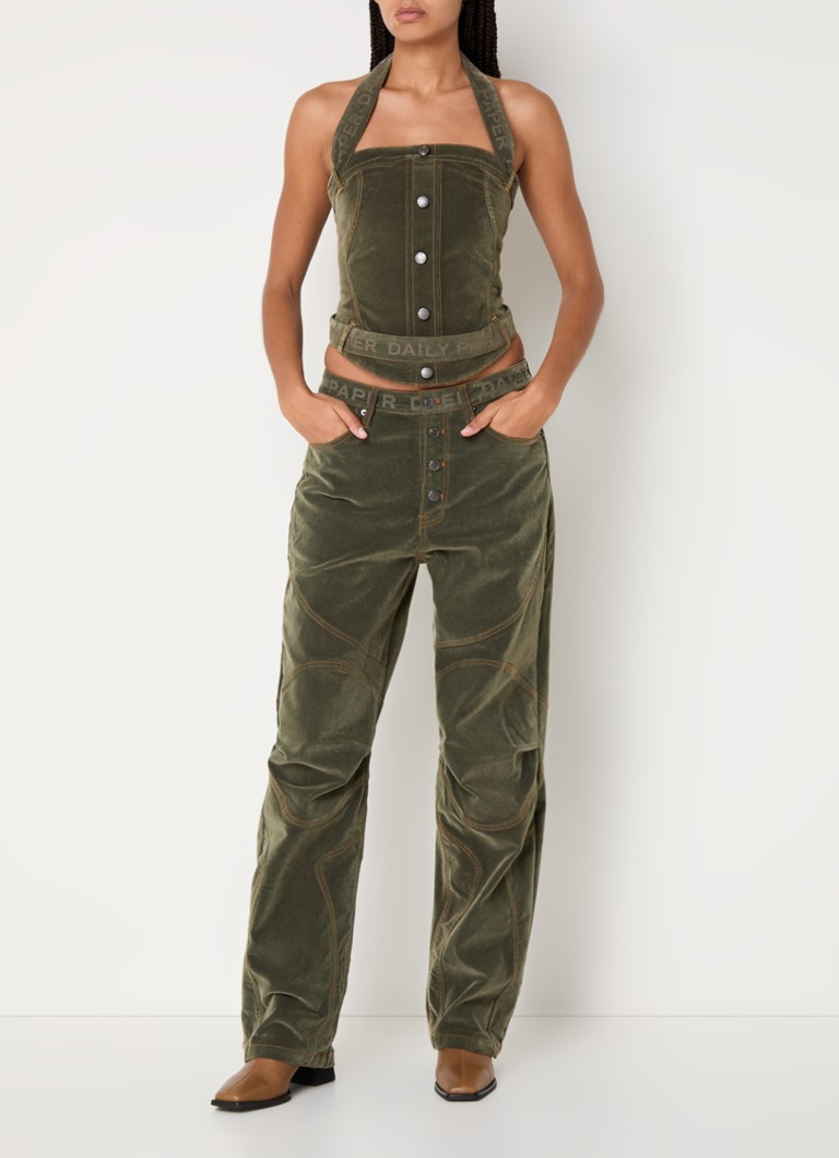 Daily Paper Low waist loose fit jeans made of corduroy