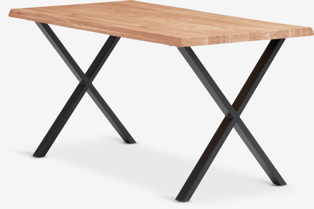 ROSLEV Stół do jadalni ROSLEV 80x140 dąb naturalny/czarny
