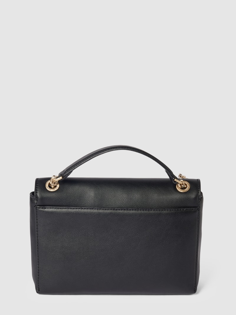 Handtasche mit Label-Applikation Modell 'RE-LOCK' in schwarz