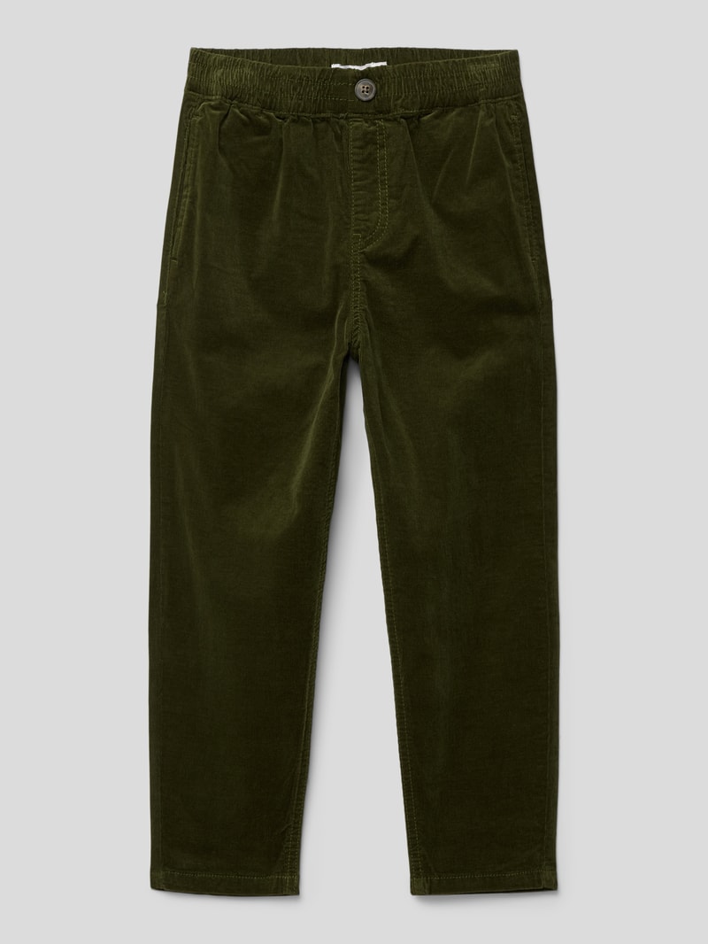 Stoffhose aus Feincord mit elastischem Bund Modell 'BEN' in khaki