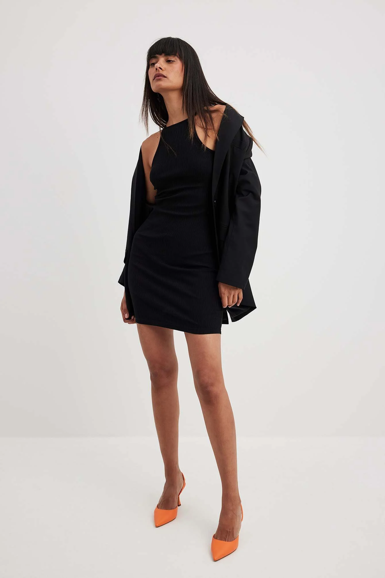 Jersey-Neckholder-Minikleid
