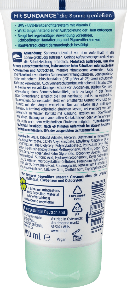 Sonnencreme sensitiv, LSF 50, 100 ml
