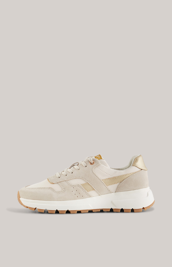 Low-Top Sneaker Specchio Misto Hanna in Beige/Gold