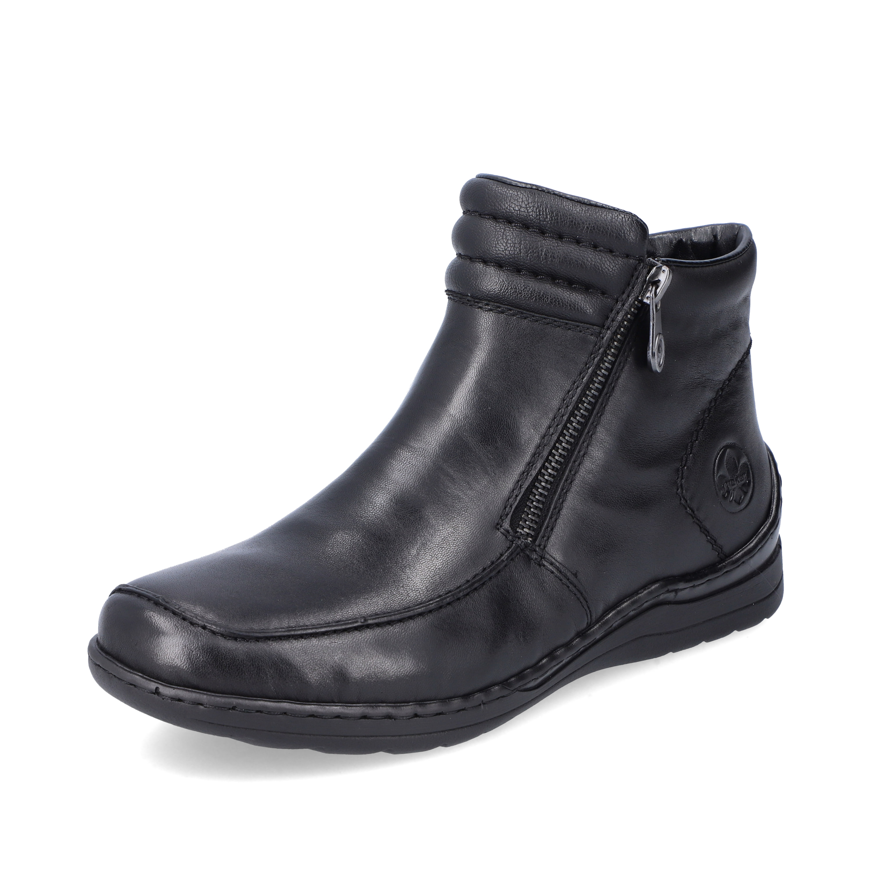 Rieker Damen Kurzstiefel glanzschwarz