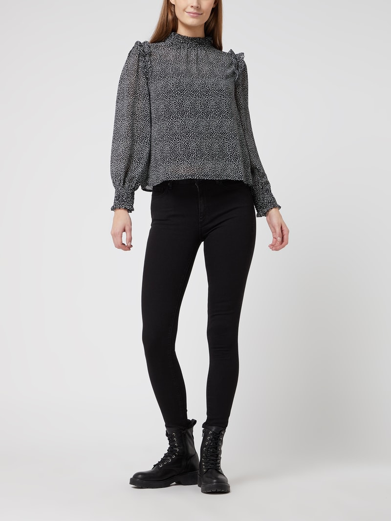 Skinny Fit Jeans mit Stretch-Anteil Modell 'Tillaa' in schwarz