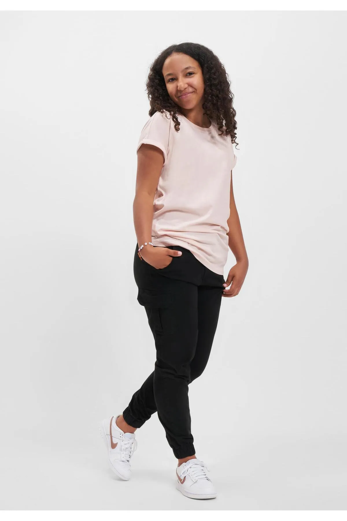 Urban Classics  Damen Girls Organic T-Shirt mit Rundhalsausschnitt