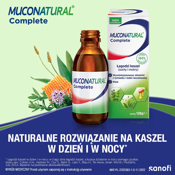 Muconatural komplet, tør og våd hostesirup, til børn fra 1 år