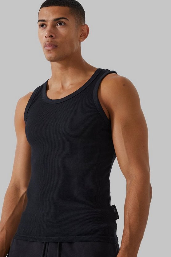 Geripptes Active Muscle-Fit Tanktop