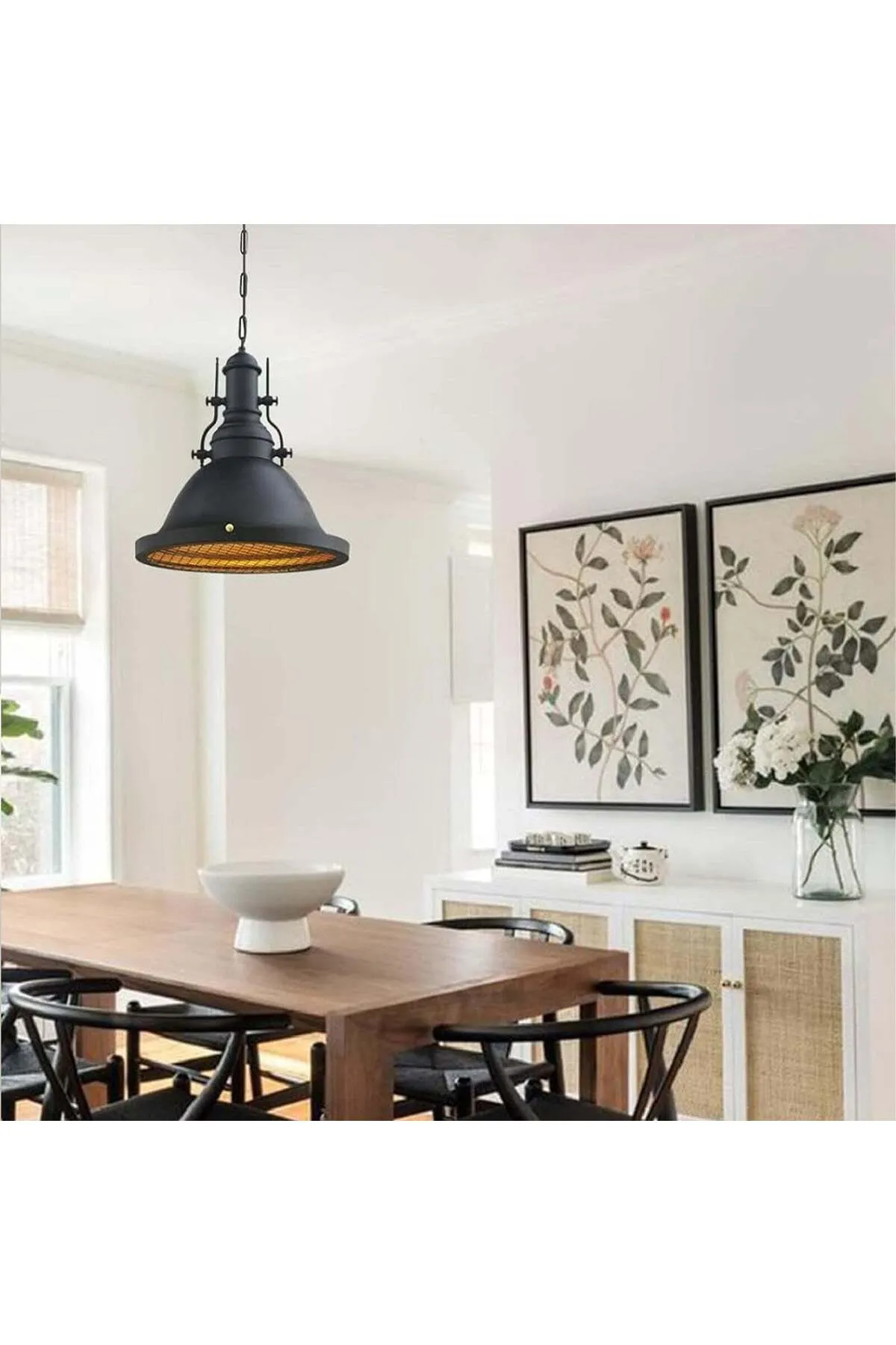 Bamyum  Pendelleuchte E27 Fassung Metall Hängelampe & Deckenlampe Hängependelleuchte