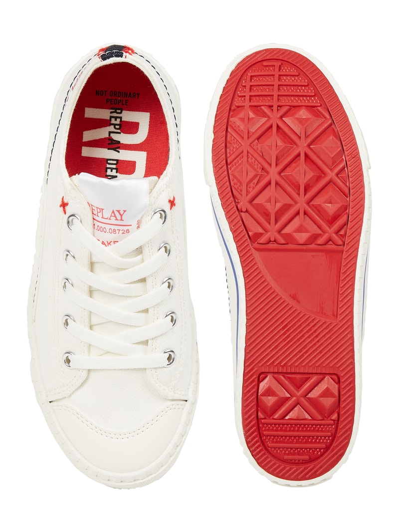 Slip-on-Sneaker aus Canvas in weiß