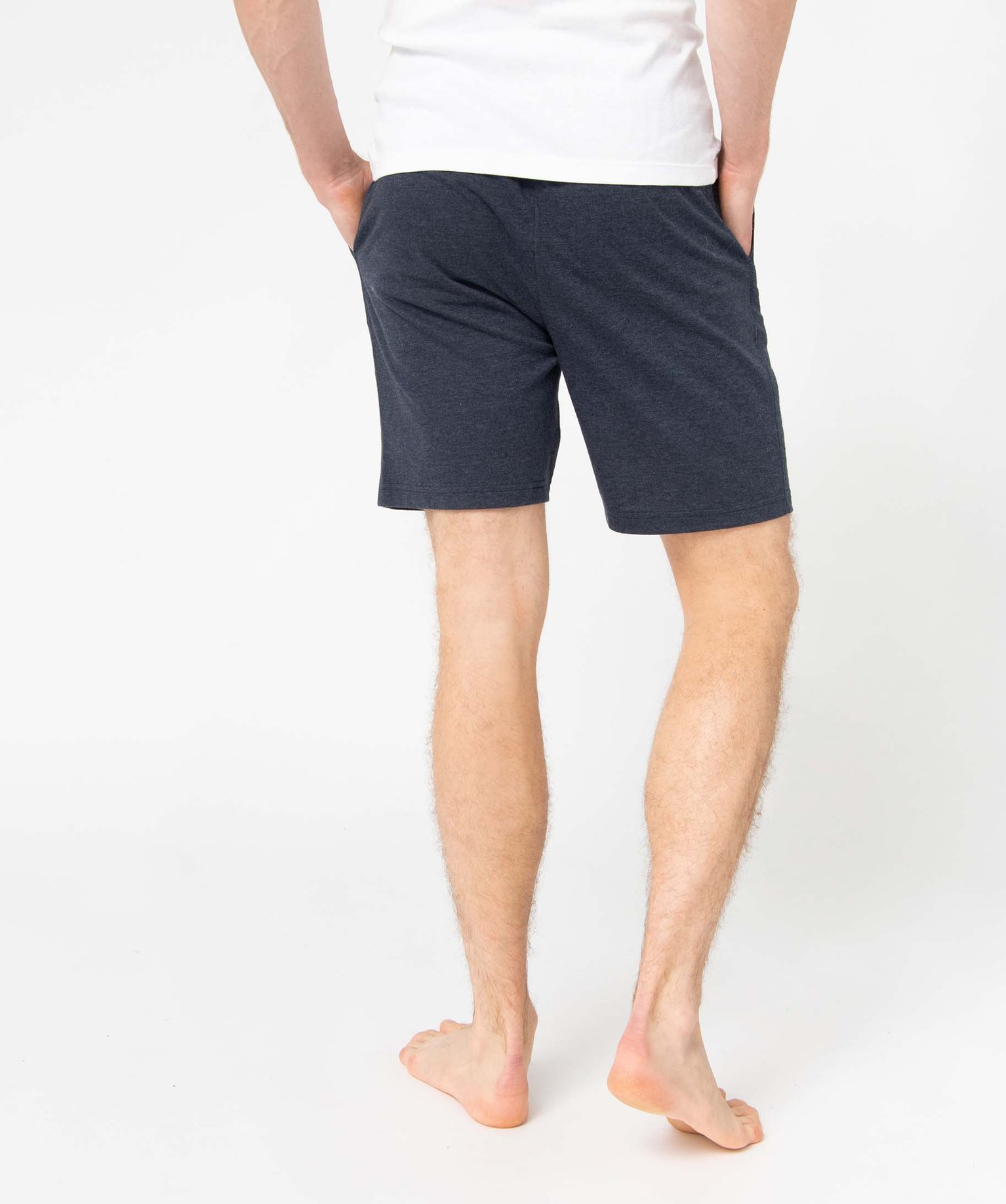 Short de pyjama homme en jersey à taille élastiquée bleu fonce | GEMO