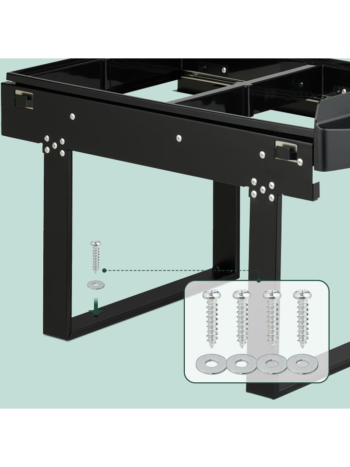 relaxdays Einbaumülleimer in Schwarz - 4x 8 l günstig kaufen onesize