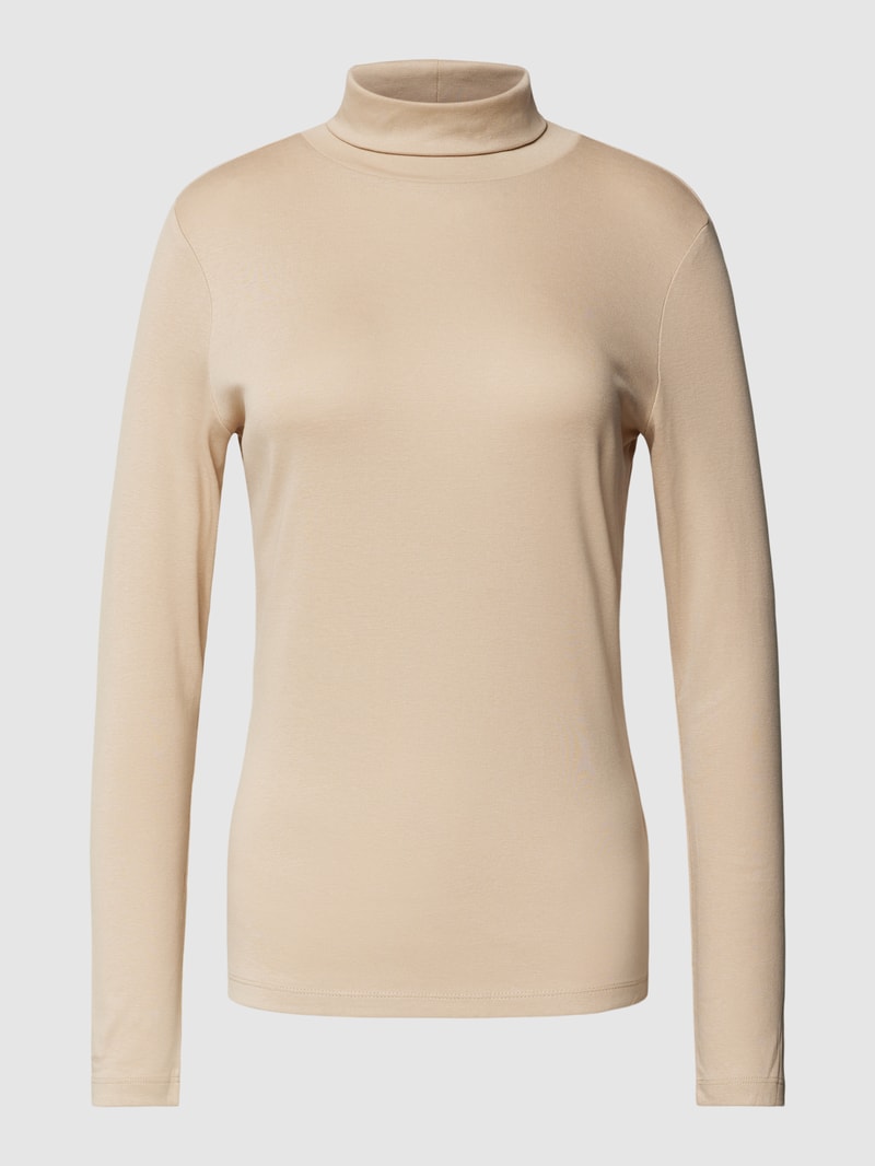 Longsleeve mit Rollkragen in beige