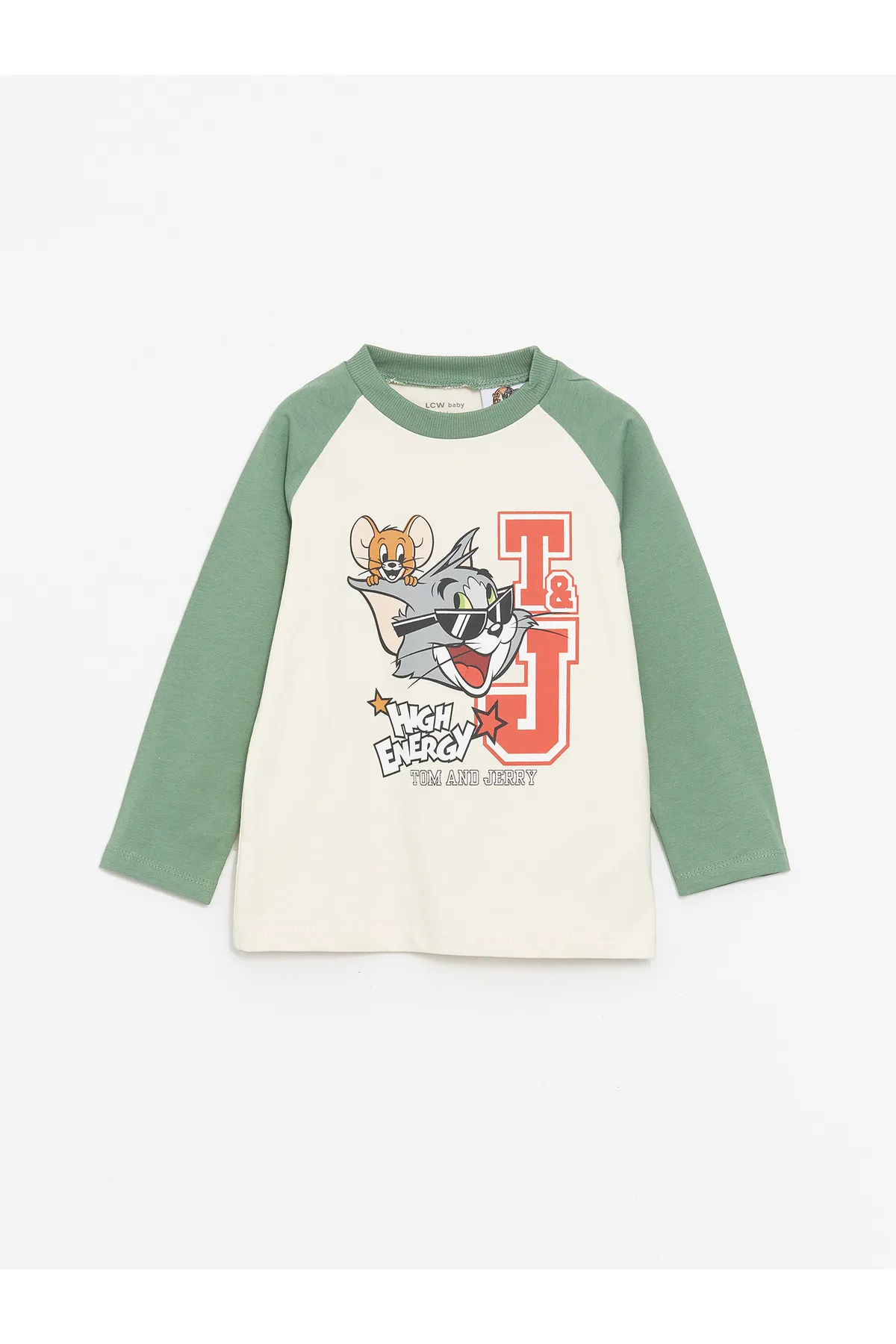 LC Waikiki  2-teiliges Set aus bedrucktem T-Shirt und Jogginghose für Babys mit Rundhalsausschnitt und Bugs Bunny-Motiv