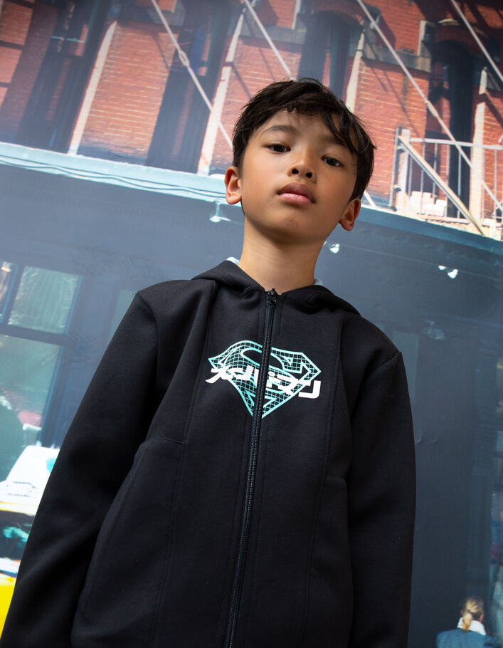 Cardigan marine zippé logo SUPERMAN garçon
