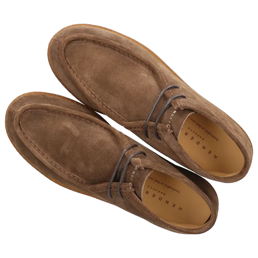 Henderson - Schnürboots MIGUEL Kalbsveloursleder - braun
