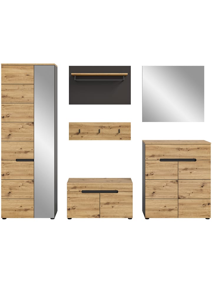 ebuy24 Garderobenmöbel Canu Eiche 255 x 37 cm günstig kaufen onesize