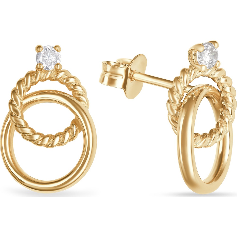 FAVS Boucles d'oreilles à fermoir à poussette 375 Or jaune Boucles d'oreilles