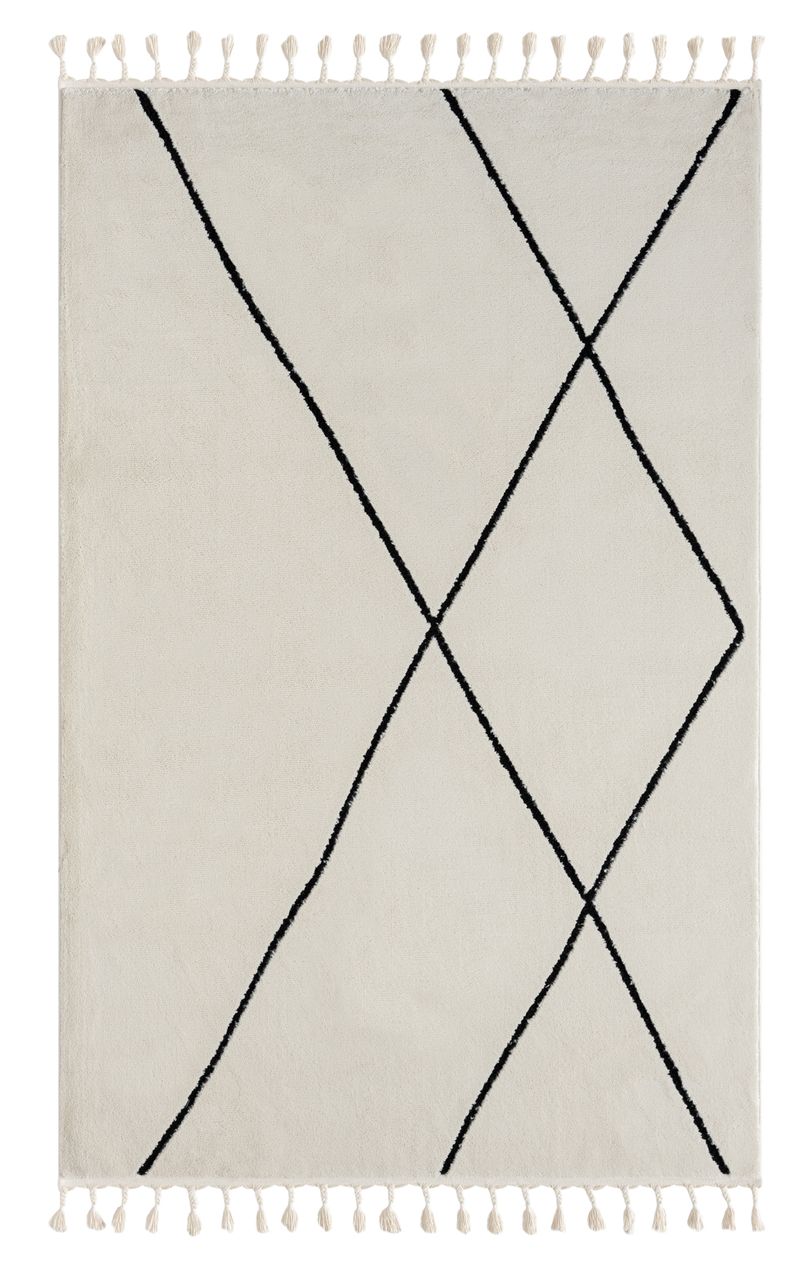 MyFlair Teppich Moroccan Hideaway, 230 cm x 160 cm, Farbe weiß, rechteckig, Florhöhe 19mm