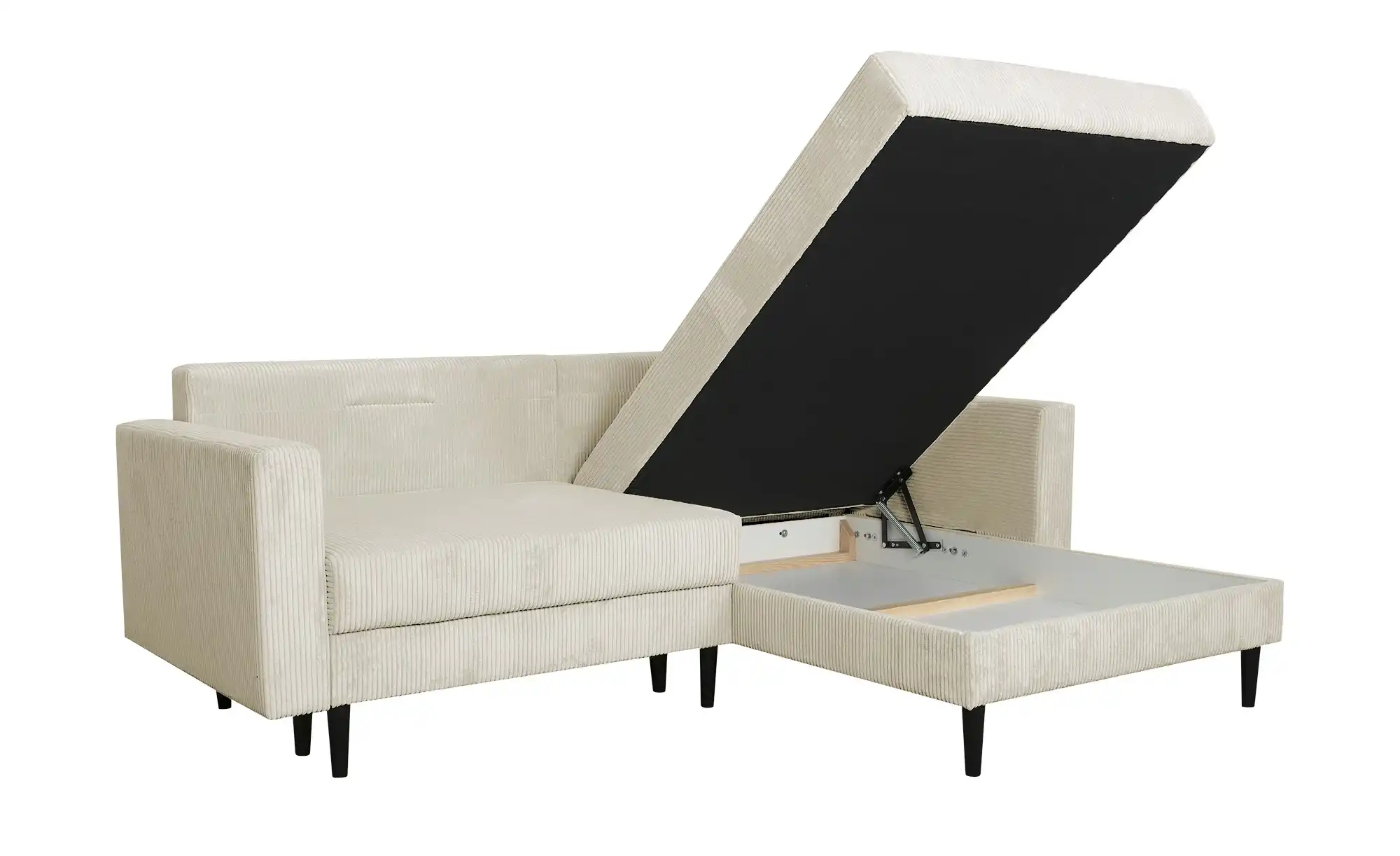 Primo Ecksofa trendiger Cordstoff Livorno