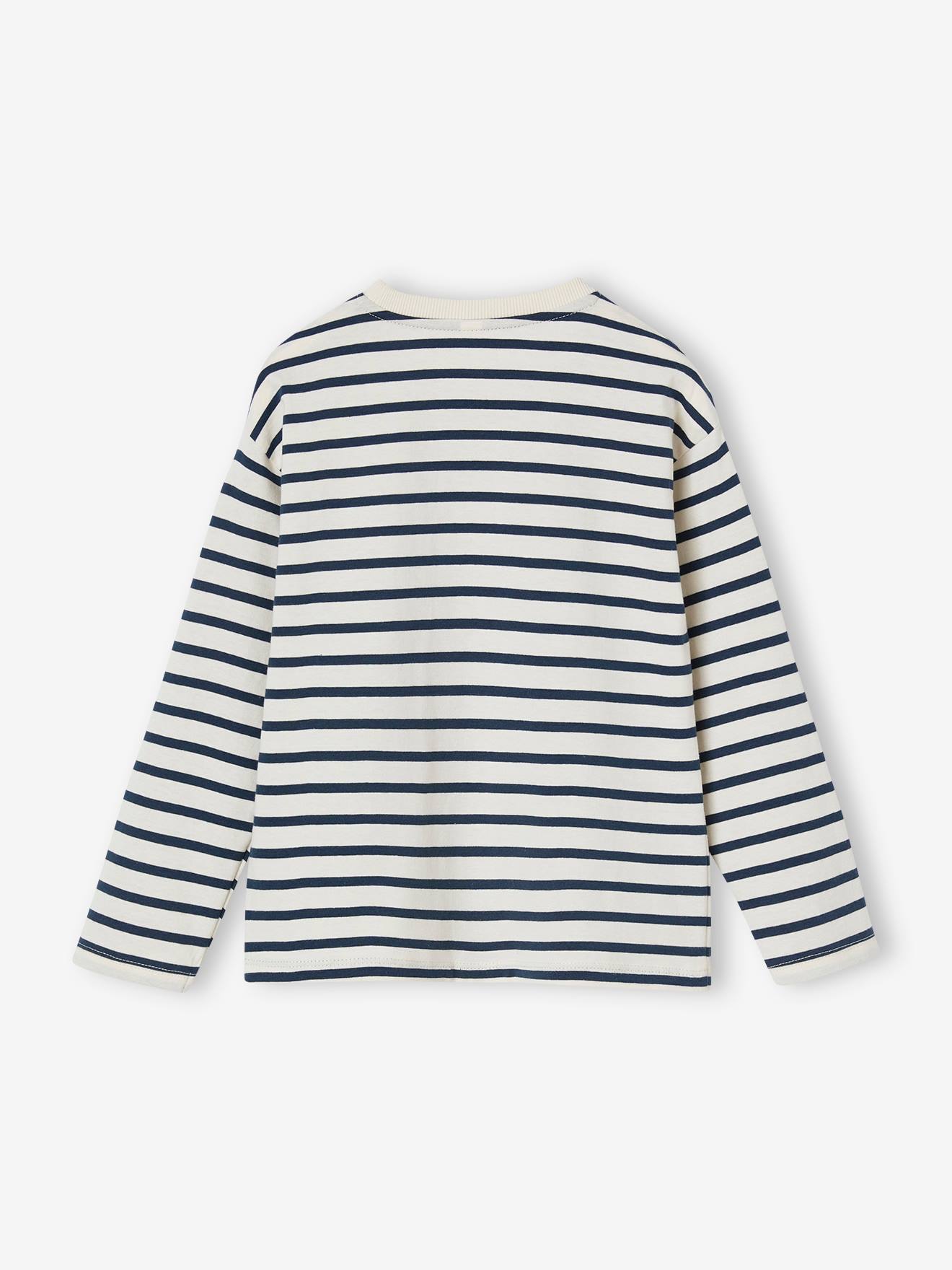 Tee-shirt fille manches longues noisette
