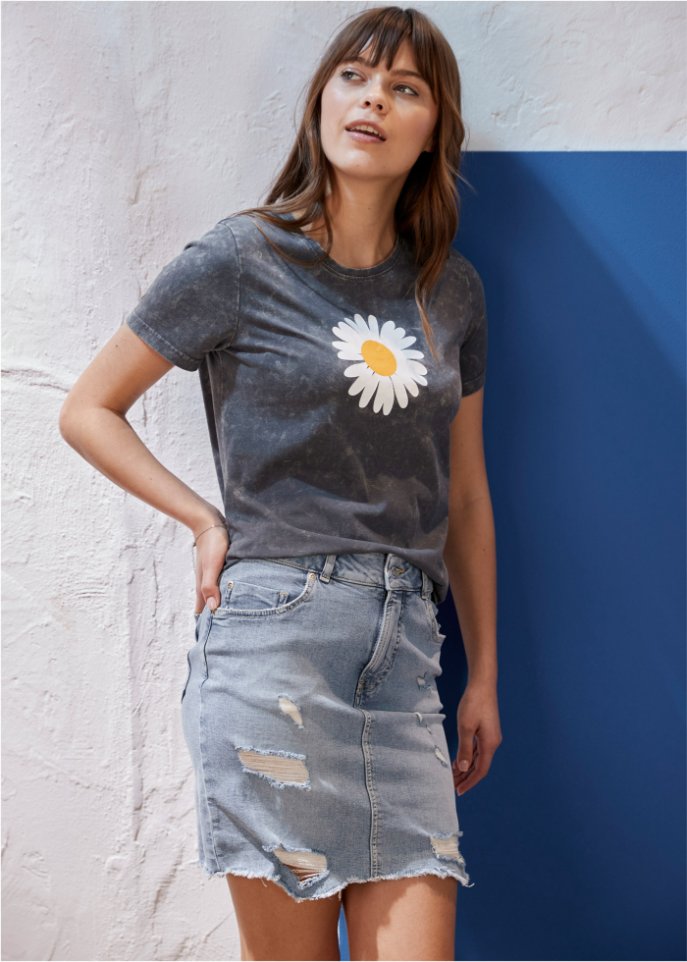 Acid-wash Shirt bedruckt