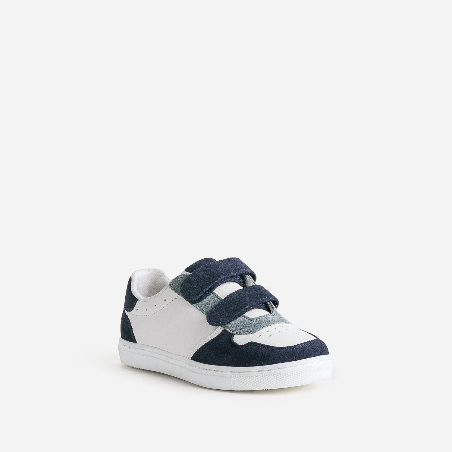 Tennis BUGGY blanche, marine, bleu grisé