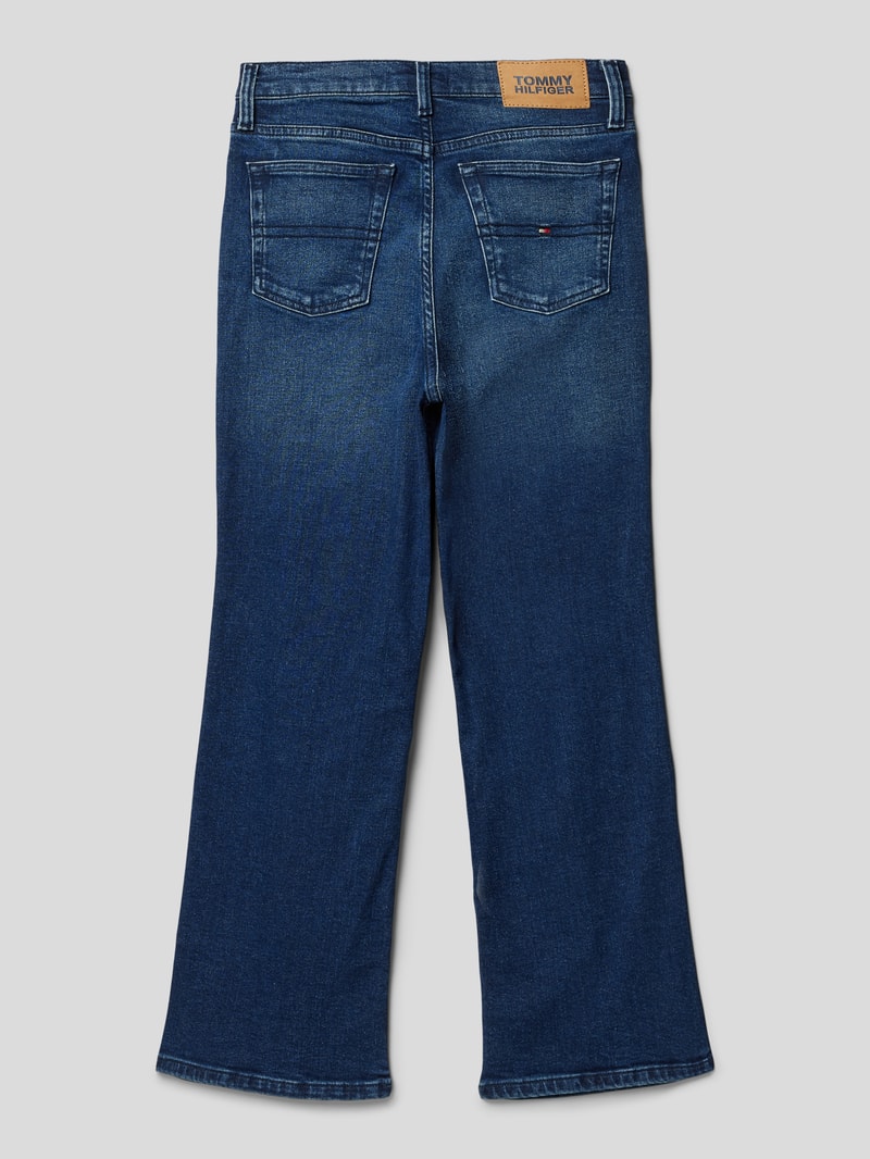 Straight Fit Jeans mit Label-Patch Modell 'MABEL' in blau