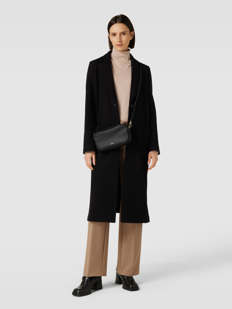 Handtasche mit Label-Print Modell 'TINA' in black