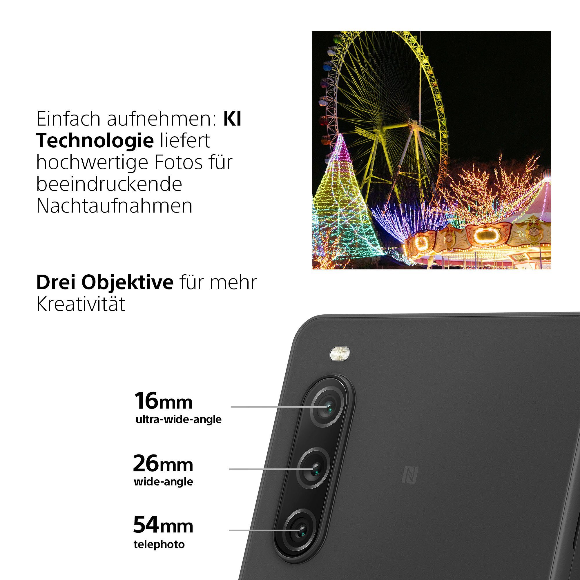 Sony XPERIA 10V Smartphone (15,5 cm/6,1 Zoll, 128 GB Speicherplatz, 48 MP Kamera)